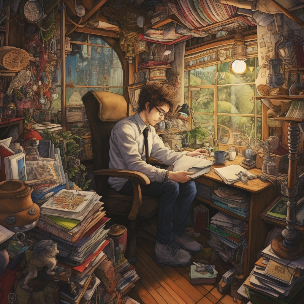 ‘A person meticulously tracking all the details of their rich life.' Credit: Midjourney